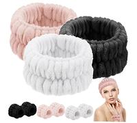 Healeved 9 Piezas Diadema y Pulsera Para Lavado Facial De Diadema y Pulsera Para Spa Cuidado Piel Mujeres Durante Rituales De Maquillaje y Ducha
