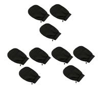 Healeved 9 Piezas guantes de toalla de baño cepillo exfoliante manopla de ducha guantes exfoliantes exfoliating gloves guantes negros removedor de células muertas de la piel