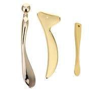 Healeved 9 Piezas palo de máscara de metal christmas xmas palo de espátula de crema rodillo facial para ojos cremas para los ojos crema de mantequilla espátula de crema facial oro cosmético