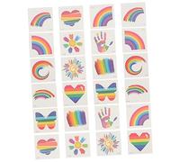 Healeved 96piezas Calcomanías Temporales De Bandera Arcoíris Para Cuerpo Tatuajes De Orgullo Gay Decoraciones Para Fiestas y Celebraciones
