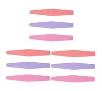 Healeved 9piezas Uñas Esponja Diseño Romboidal Púrpura Naranja Rosa Para Manicura y Pulido De Uñas Naturales y Postizas