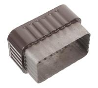 Healeved Adaptador de Drenaje de Aleación de Aluminio, Acoplador para Bajante Cuadrado 50x80 Mm, Accesorio Resistente y Antioxidante para Bajantes y Soláriums, Convertidor Color Aleatorio