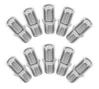 Healeved Adaptador TV Tipo F Hembra a Hembra de Cobre Conector Extensor Cable para Antena Paquete de 10 Unidades Compatible Cable TV para Conexión Fiable