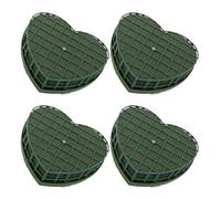 Healeved Adorno Floral de Barro Forma de Corazón Ventosas para Coche de Boda Tamaño Pequeño Especial 4 Unidades para Arreglos Frescos y Decoración Romántica de Vehículos