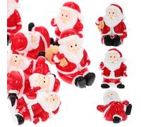 Healeved Adornos Navideños Cómodos y Adorables en Miniatura 12 de Resina de Papá Noel Varios Estilos para de Pared y Hogar para Ambiente Navideño Varios Estilos