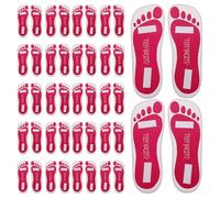 Healeved Almohadillas Desechables para Pies Bronceado en Aerosol, Protectores Adhesivos Antideslizantes para Suelas, 25 Pares Rosa Fucsia, Accesorios para Salones, Spas y Uso Doméstico