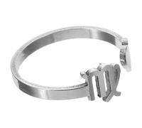 Healeved Anillo Abierto de Acero Inoxidable Diseño de Constelación Virgo, Ajustable, Joyería para Mujer, Anillo de Moda y Obsequio Adecuado para Cumpleaños y Fiestas, Accesorio Decorativo