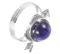 Healeved Anillo del Humor para Mujer Piedra Que Cambia de Color, Diseño Único de Metal Púrpura, Cómodo de Llevar para Ocasiones Obsequios y San Valentín