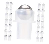 Healeved Aplicador Roll-on Para Frascos De Perfume 30 Piezas Rodillo Metálico 16 Dientes Plástico Pe Transparente Adecuado Para Aceites Esenciales y Aromaterapia En Viajes y Uso Diario