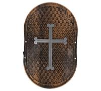 Healeved Armadura de Batalla para Estilo Medieval Romano con Escudo y Cruz para Disfraces Rol