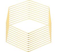 Healeved Aros de Metal Hexagonales Dorados para Atrapasueños DIY, 200 Mm, 10 Unidades, Anillos de Macramé para Adornos Colgantes de Pared y Centros de Mesa