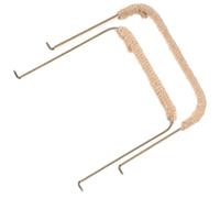 Healeved Asas de Tetera Ergonómicas de Acero Inoxidable Cuerda de Cáñamo, Fáciles de Instalar, Pack de 2 Piezas para Suministros Domésticos de Hervidor