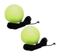 Healeved Balones de Entrenamiento de Tenis 2 Piezas, Material Duradero, Alta Elasticidad, Pelota de Autoentrenamiento Cuerda, para Uso Interior y Exterior, Herramienta para Perros