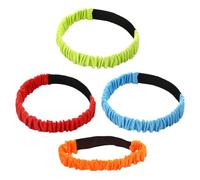 Healeved Bandas Elásticas para Correr en Equipo 4 Piezas Rojo Azul Verde Naranja Accesorios de Interacción para Juegos de Relevancia y Entrenamiento de Trabajo en Equipo Cuerdas