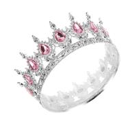 Healeved Barroca de Novia con Cristales Forma de Gota y Redondos Diadema de Reina Vintage para Boda Accesorio de Pelo Real para Novias y Celebraciones