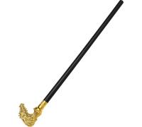 Healeved Bastón de Dragón Dorado Accesorio Ligero de Plástico Estilo Punk para Halloween para Disfraces y Decoración en Festivales