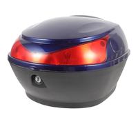 Healeved Baúl Trasero Motocicleta Cerradura de Seguridad, Gran Capacidad, Compatible Varios Modelos para Viajes en Scooter Azul