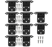 Healeved Bisagra para Muebles 3/8 Negra de Metal Spcc 1.4mm 10 Unidades Muelle Incorporado Cierre Suave sin Ruido para Puertas de Armario y Gabinetes de Cocina