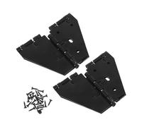 Healeved Bisagra Plegable para Mesa de Pared Negra Grande con Soporte Transversal Metálico y Mecanismo Silencioso 2 Piezas con Tornillos para Cocina y Comedor Compacto