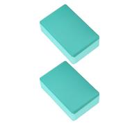 Healeved Bloques de Yoga EVA de Alta Densidad Antideslizantes 2 Piezas Verde Oscuro para Estiramientos Práctica de y Mejora de Equilibrio