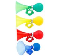 Healeved Bocina de Bicicleta de Presión de Aire 4 Unidades Bocina para Manillar Gran Volumen Color Aleatorio Accesorio Práctico para Ciclismo Urbano y Rutas Bicicleta Color Aleatorio