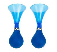 Healeved Bocina de Bicicleta Sonido Nítido y Potente, 2 Piezas de Plástico Azul, Accesorios de Seguridad para Bicicletas y Carretera