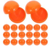 Healeved Bolas de Sorteo de Plástico Abiertas 3 CM Color Naranja 50 Unidades para Fiestas Infantiles y Eventos Sociales
