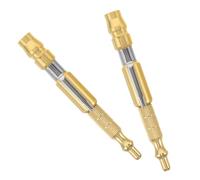 Healeved Bolígrafo Soplador de Aire Portátil Dorado de Aleación para Limpieza sin Rayas, 2 Piezas Boquilla de Ventilación de 3 Mm Adecuado para Lentes y Equipos de Precisión en Oficina