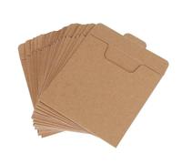 Healeved Bolsa de CD Portátil de Papel Kraft, Pack de 25 Unidades, sobre Sellado para Almacenamiento Multifunción en Hogar, Protección contra Rayaduras para Dvd y Discos de Música