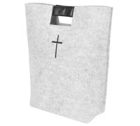 Healeved Bolsa de Fieltro Blanco Resistente y Fácil de Llevar Biblia Gran Capacidad y Diseño Cruzado para Hombres en Iglesia y Negocios