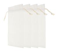 Healeved Bolsa para Botellas de Vino de Lino 16X355 CM con Cordón Ajustable 4 Unidades para Sublimación y Obsequio Reutilizable para Botellas de Vino