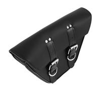 Healeved Bolsa Pequeña para Motocicleta de Cuero Sintético PU, con Doble Cierre de Correas, Ligera y Resistente al Agua, Alforja para Manillar y Horquilla, Adecuado para Almacenamiento