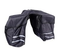 Healeved Bolsa Trasera para Bicicleta Doble Negra Gran Capacidad 25L Alforja Resistente para Ciclismo Bolsa para Herramientas y Accesorios Adecuado para Rutas y Montaña
