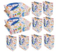 Healeved Bolsas de Papel Asas Almacenamiento de Dulces y Pequeños Objetos 10 para Regalos de Dinosaurios Ideales para Fiestas y Regalos Portátiles