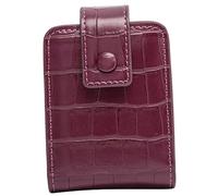 Healeved Bolso de Cosméticos para Titular de lápiz Labial portátil Porta pintalabios con Espejo pequeña Bolsa de lápiz Labial Bolsa de portátil Cuero PU