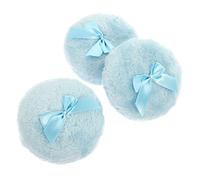 Healeved Borlas de Polvo para Bebés 3 Piezas de Algodón Lazo para Aplicar Polvo Corporal Suave y Confortable