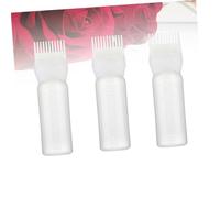 Healeved Botella Aplicadora de Tinte para Cabello Blanco 3piezas con Escala para Distribución Uniforme y Aplicación Directa la Zona de Inicio, Herramienta de Salón de Peluquería