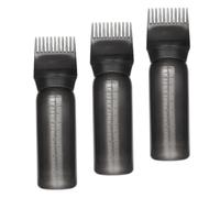 Healeved Botella Aplicadora Peine de Raíces para Teñir Cabello 3 Piezas 160 Ml Plástico Negro Profesional Salón y Hogar Escala