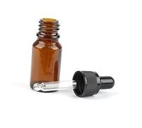 Healeved Botella De Aceite Esencial Vacía Rellenable Gotero Botella De Vidrio Oscuro Para Aceites Esenciales Perfumes