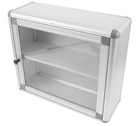 Healeved Botiquín de Pared Pequeño sin Cerradura Caja Contenedora de Medicamentos Metálica Almacenamiento para Emergencias en Hogar Baño y Oficina Organizador Rectangular para