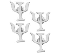 Healeved Broche de Psicología Vintage de Aleación Plateada Set de 4 Piezas Unisex para Chaquetas Camisas y Trajes Formales Accesorio Llamativo para Eventos Bodas y Uso Diario