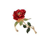 Healeved Broche De Rosa Con Alfileres Para Boutonniere Accesorios De Vestuario Broche Decorativo Broches Creativos Para Mujer Broche Para El Bonito Rojo