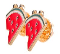 Healeved Broche de Sandía de Aleación 2 Piezas, Pin de Solapa Dibujos Animados, Accesorio Ligero para Cárdigan, Fiesta y Uso Diario, Diseño Colorido y Compacto