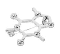 Healeved Broche Molecular Broche De Imperdibles Alfileres De Cuello Para Hombres Exquisitos Accesorios De Joyería Broches Pin De Seguridad Silver Aleación De Zinc