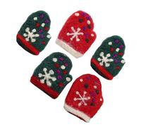 Healeved Broches de Navidad de Fieltro 5 Piezas Diseño de Guantes de Dibujos Animados Accesorios Navideños Multiusos para Ropa Bolsos y Disfraces Colores Aleatorios Color Aleatorio