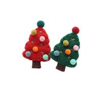 Healeved Broches Navideños Brillante de Fieltro Juego de 2 Diseño de Árbol de Navidad Vintage Accesorios Clásicos y Color Aleatorio para Fiestas y Shows de Moda