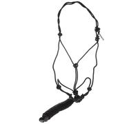 Healeved Cabezada para Caballos sin Bocado Ajustable de Poliéster Resistente al Desgaste Cabezada Práctica Color Negro para Entrenamiento y Pista de Equitación