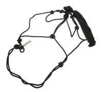 Healeved Cabezada sin Bocado para Caballos Poliéster Negro Cabestro Portátil de Cuerda Resistente Equipo de Equitación para Montar al Aire Libre y Entrenamiento Seguro