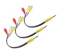 Healeved Cable Adaptador Av con Diseño de Triple Conector Hembra, Cable Flexible de Pvc y Cobre para Audio y Vídeo Compatible con Tv y Receptores Satelitales