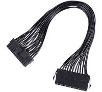 Healeved Cable de Extensión para Placa Madre ATX 24 Contactos Macho a Hembra de 30 Cm Cobre Estañado y Aislamiento PVC para Conexión Segura y Solución de Longitud Insuficiente
